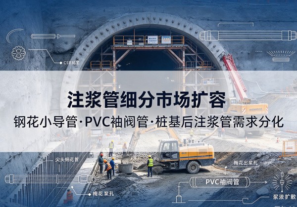 台山注浆管细分市场扩容，隧道钢花小导管、PVC 袖阀管、桩基后注浆管需求分化